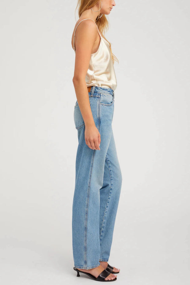 Image of model wearing the SPRWMN Spaghetti Strap Cami side view