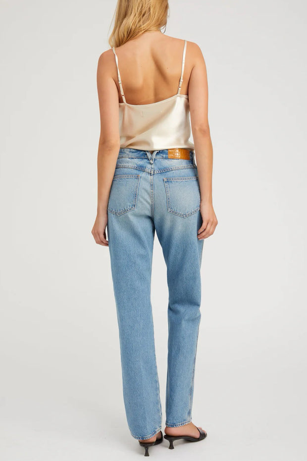 Image of model wearing the SPRWMN Spaghetti Strap Cami back view