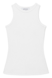 Image of SPRWMN white racerback tank