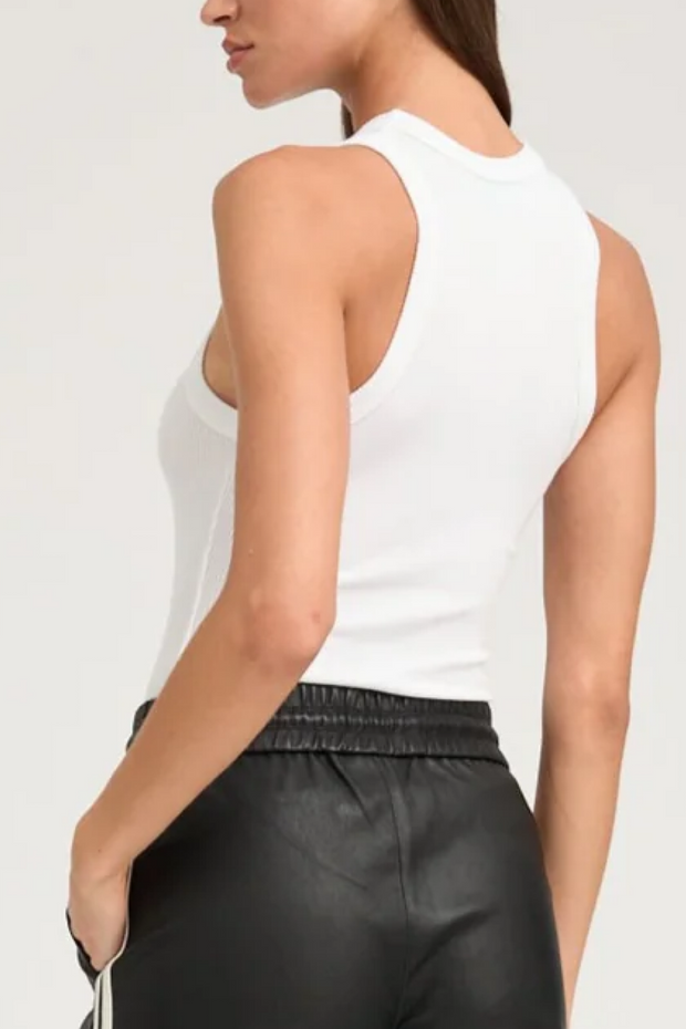 Image of SPRWMN white racerback tank