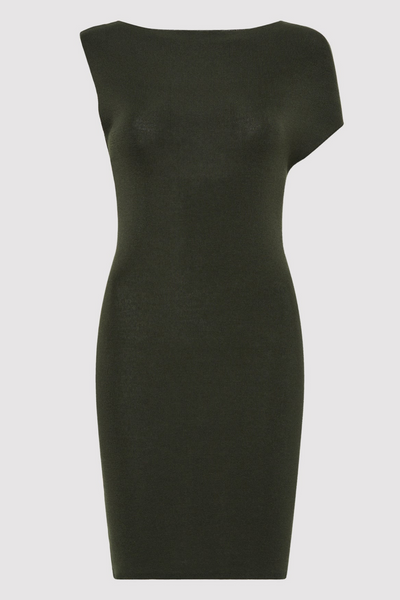 Image of St Agni Asymmetric Knit Mini Dress