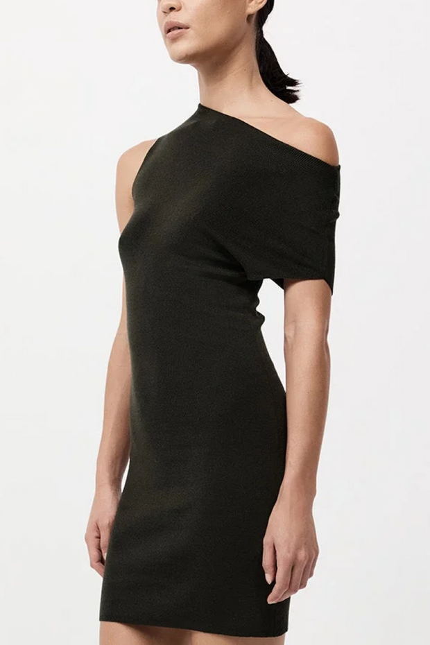 Image of St Agni Asymmetric Knit Mini Dress