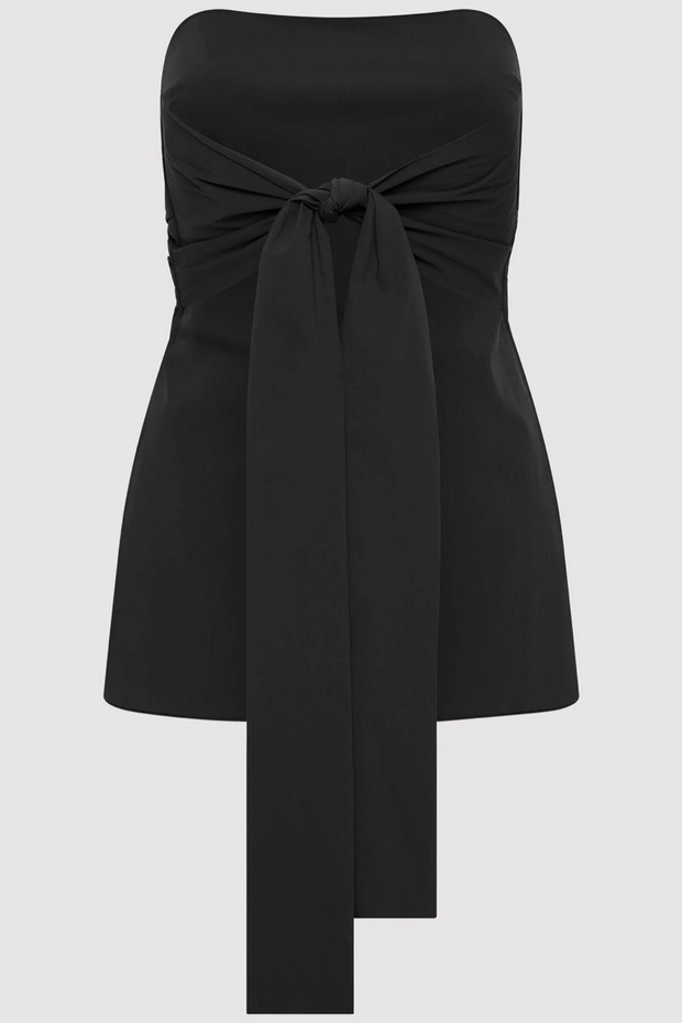 Image of St Agni strapless tie back top in black