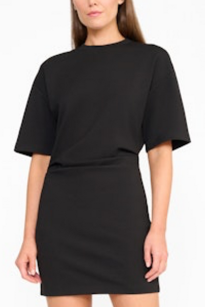 Image of Staud Truman mini dress in black