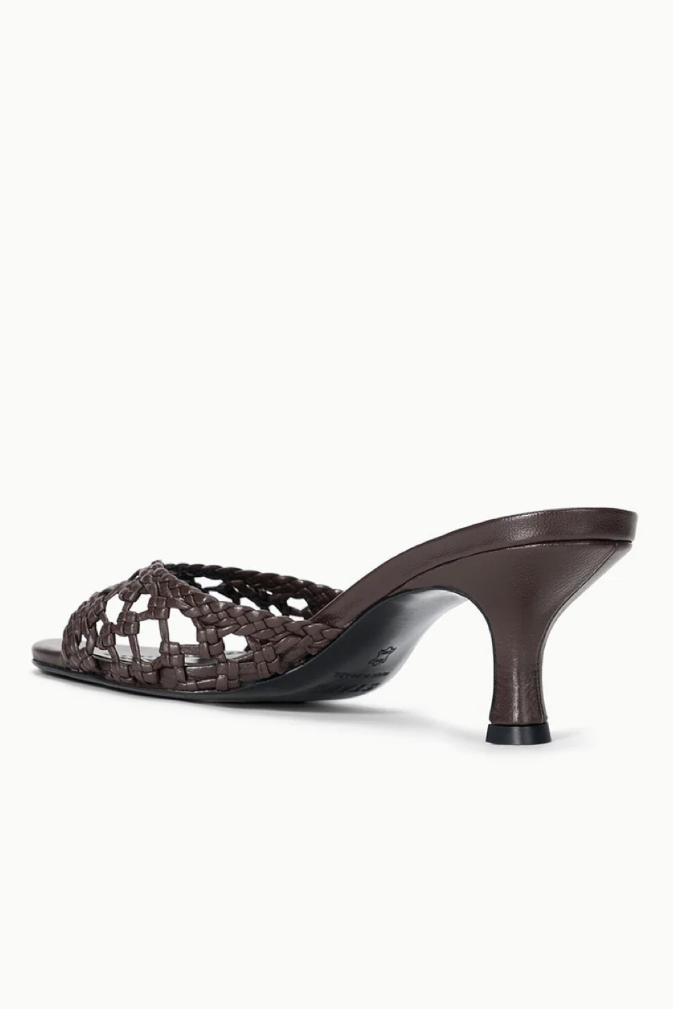 Brown woven sandal on a white background