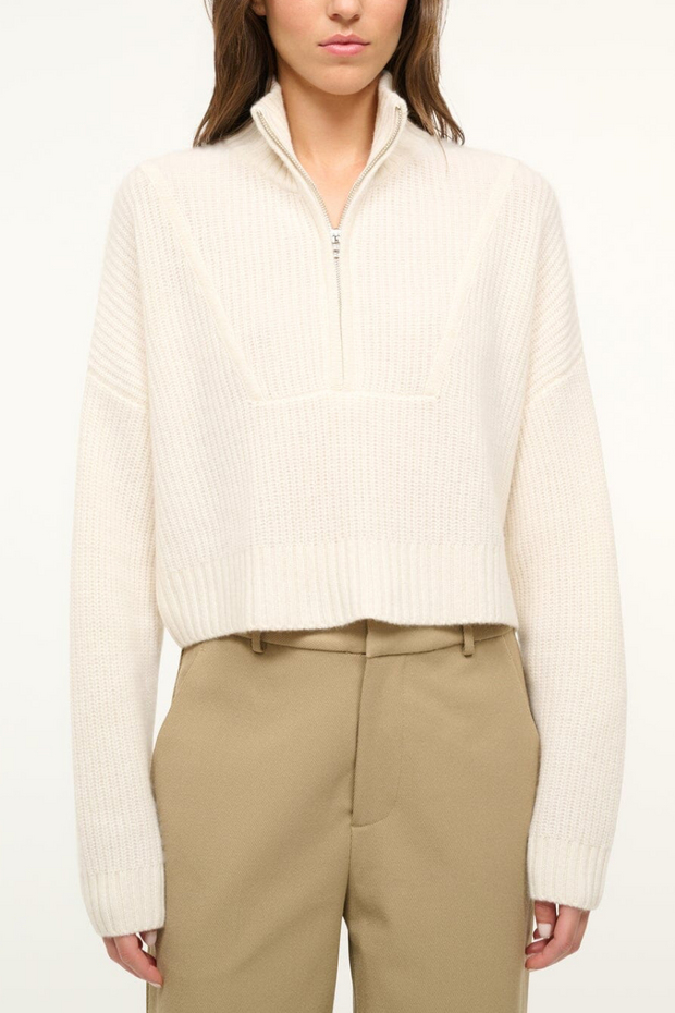 Image of Staud Hampton cashmere in ivory