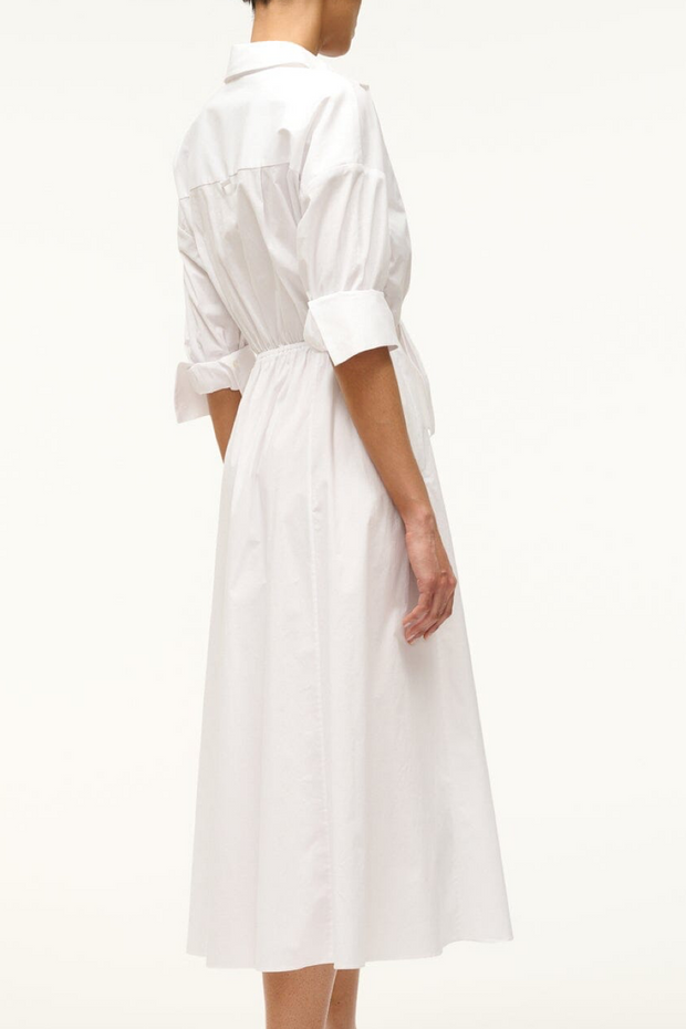 Image of Staud Lisa dress in white
