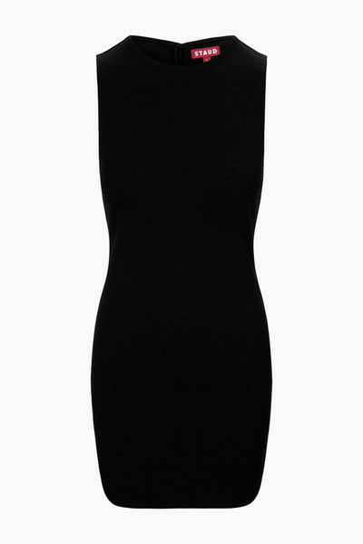 Image of Staud Mercer dress in black