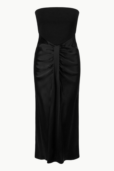 Image of Staud midi wayfaring dress in black