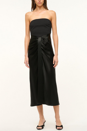 Image of Staud midi wayfaring dress in black