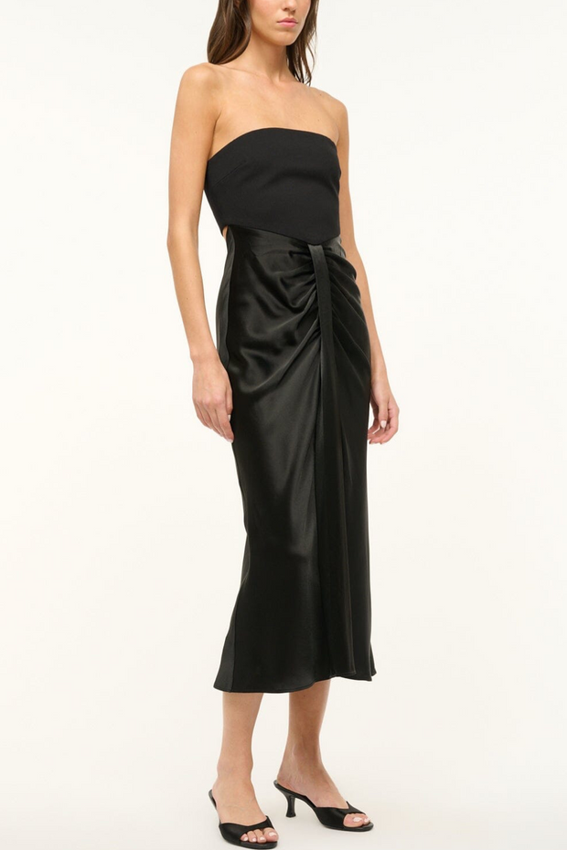 Image of Staud midi wayfaring dress in black