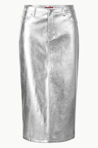 Image of Staud Oaklyn skirt in silver