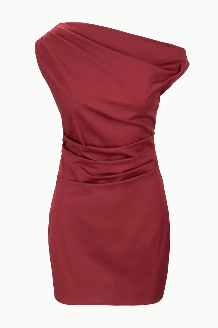 Image of Staud Phare mini dress in sangria