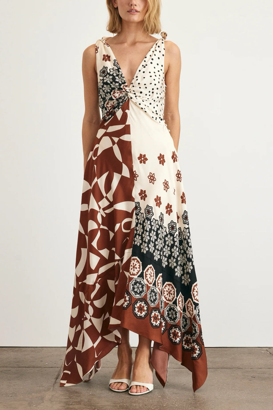 Image of model wearing the Tanya Taylor Mabel Dress front view