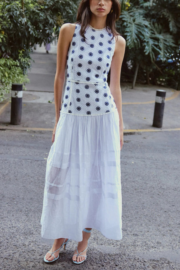 Image of the Tanya Taylor Rachel Dress on model