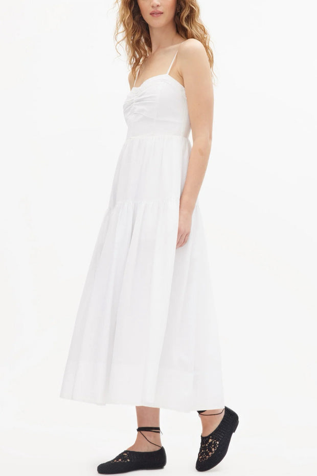 Image of model wearing the Tanya Taylor Verona Dress side view