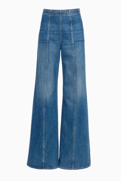 Image of the Ulla Johnson The Bianca Wide Leg Jean front view 