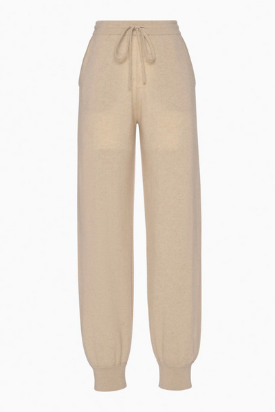 Beige sweatpants on a white background