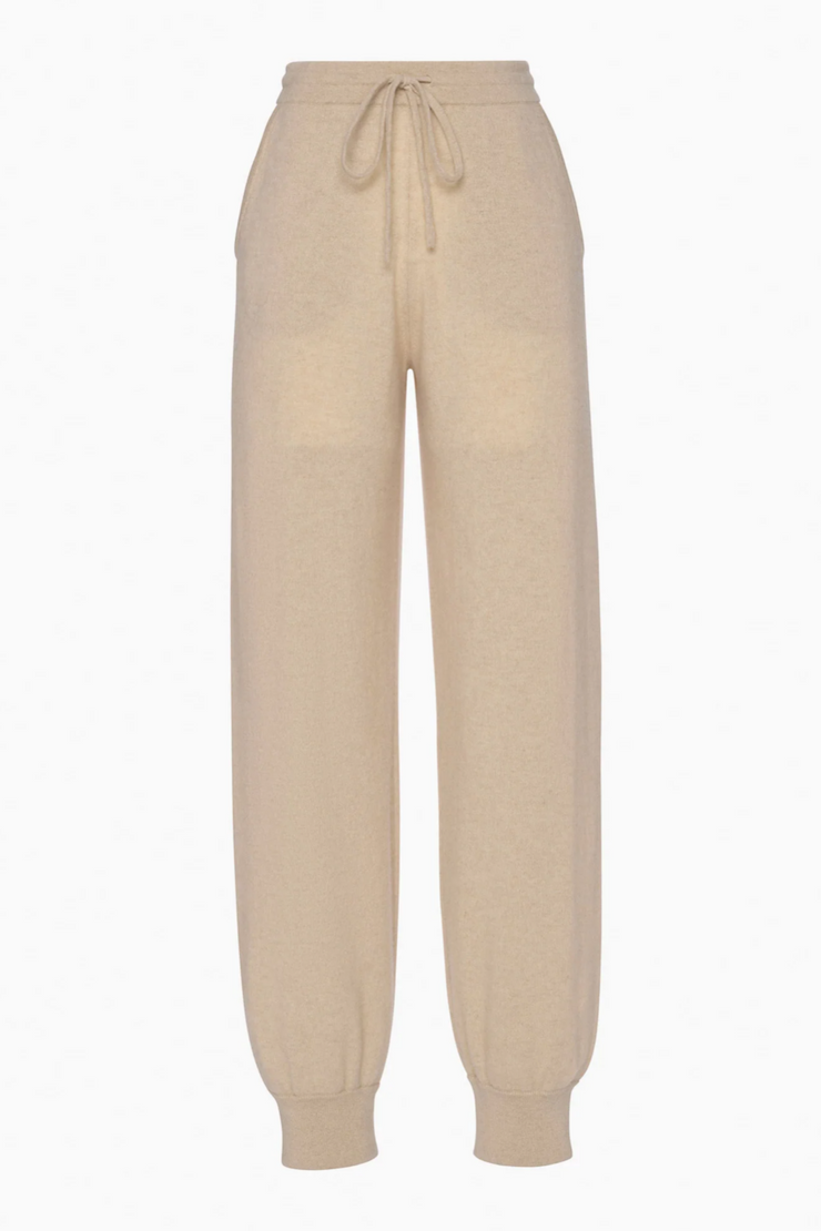Beige sweatpants on a white background