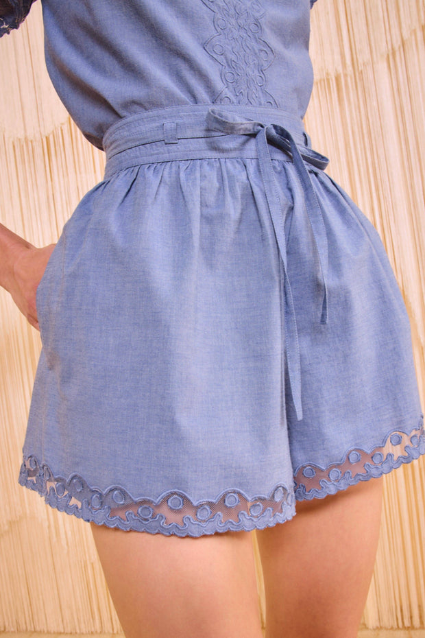 Image of model wearing the Ulla Johnson Elowen Short front view