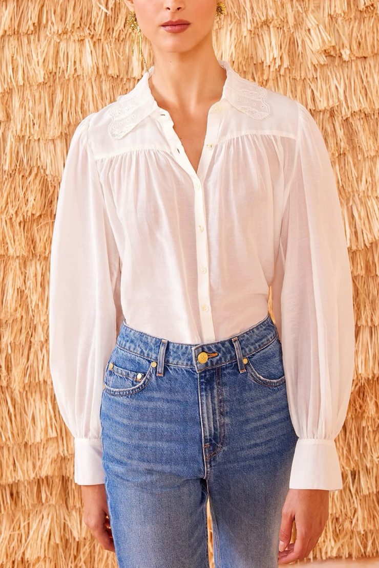 Image of Ulla Johnson Rowan blouse in pristine