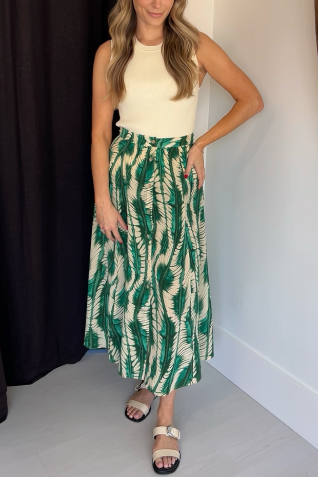 Image of Ulla Johnson Rowan skirt in acacia 