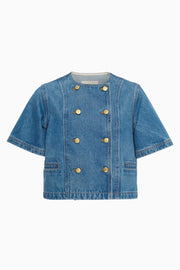 Image of the Ulla Johnson Serge Short Sleeve Jacket front view