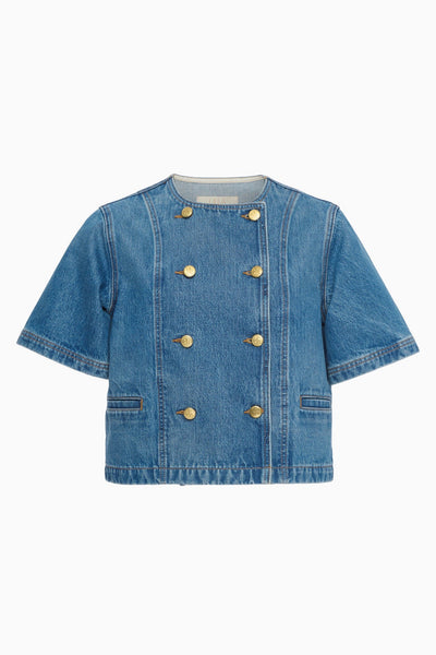 Image of the Ulla Johnson Serge Short Sleeve Jacket front view