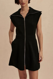 Image of model wearing the Varley Rebecca Zip-Through Dress front view