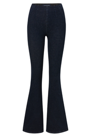 Oxford wash flared jeans on a white background