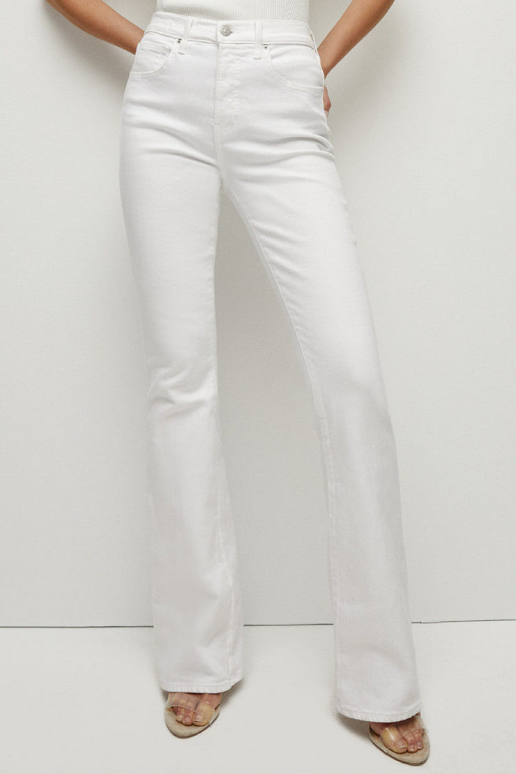 Image of Veronica Beard Beverly Skinny flare in white