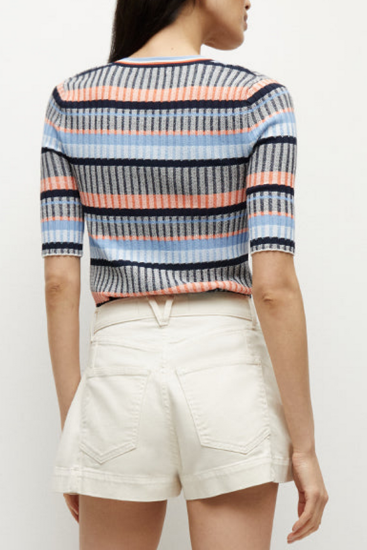 Image of Veronica Beard Calliope cardigan in multi stripe