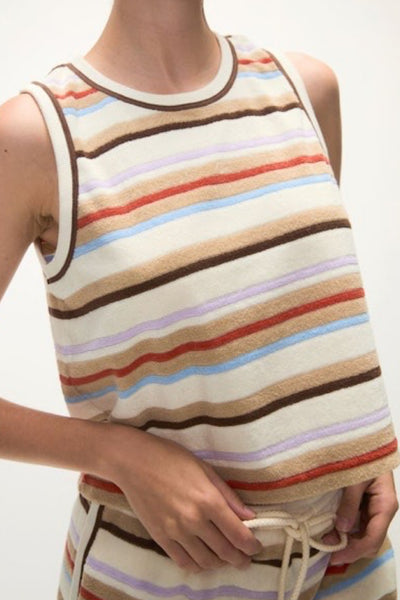 Image of model wearing the Veronica beard Cullen Tank