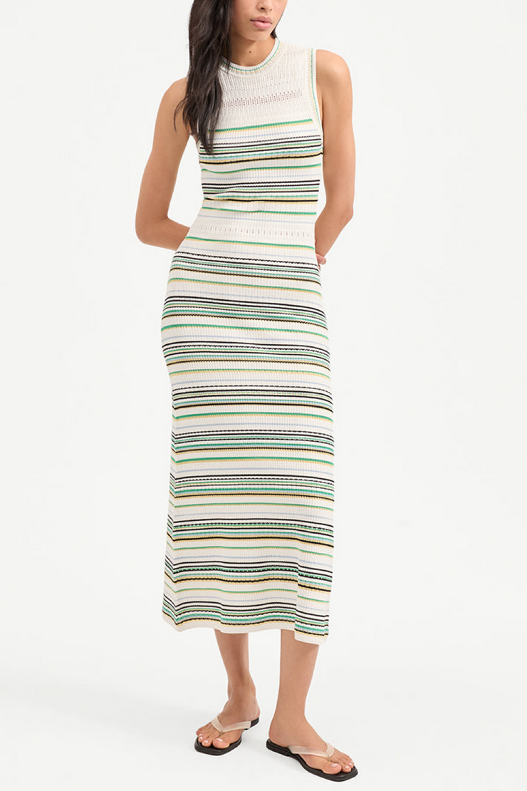 Image of Veronica Beard striped knit dress