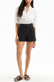 Image of model wearing the Veronica Beard Fabian Short front view