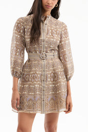 Image of model wearing the Veronica Beard Kumar Dress front view