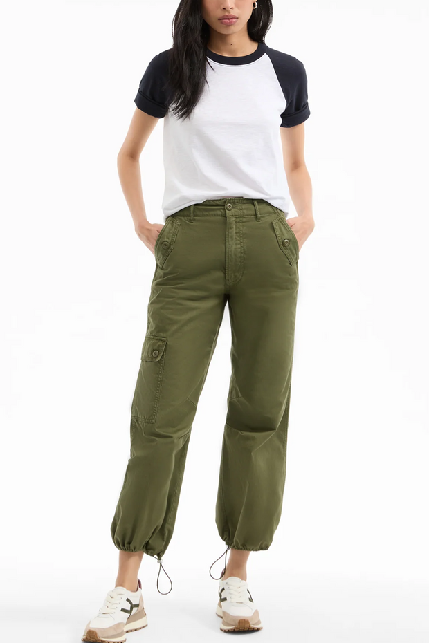 Image of Veronica Beard mason short sleeve baseball tee