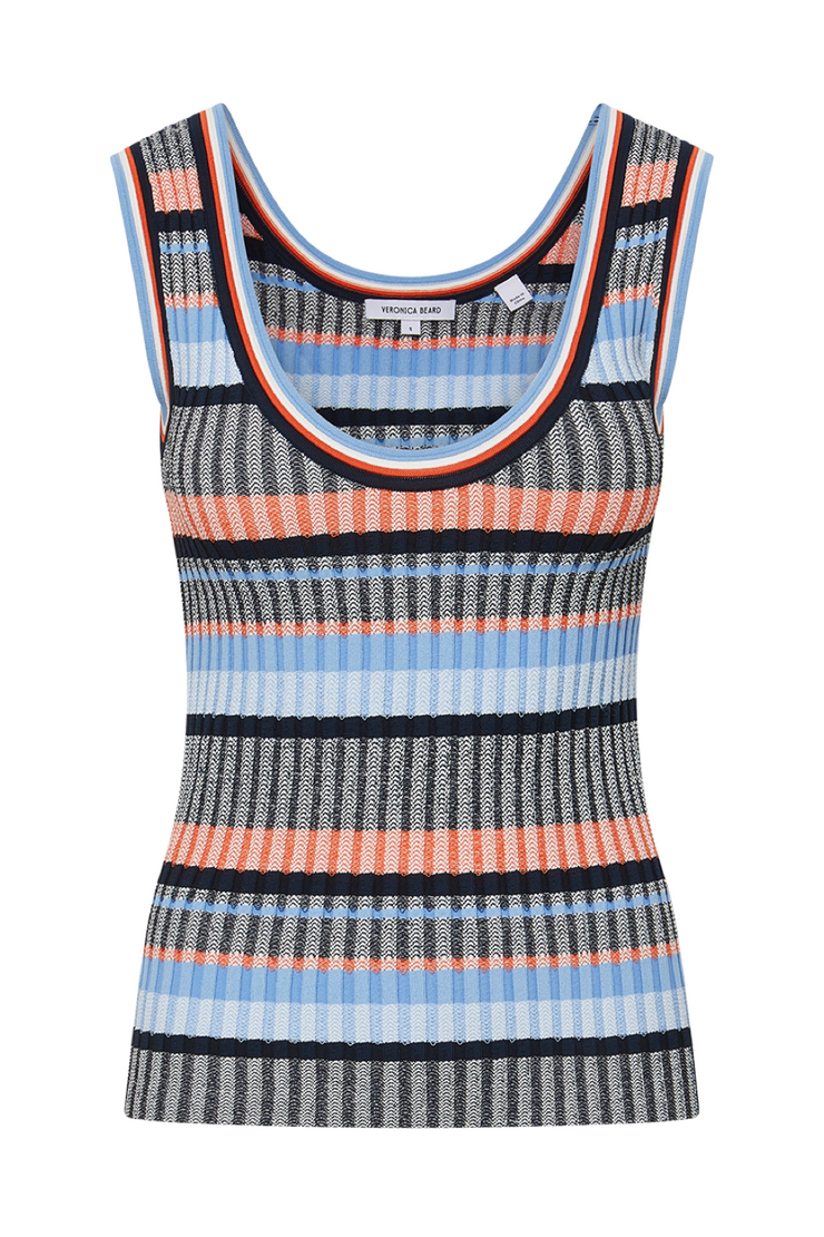 Image of Veronica Beard Sandra Tank in multi stripe