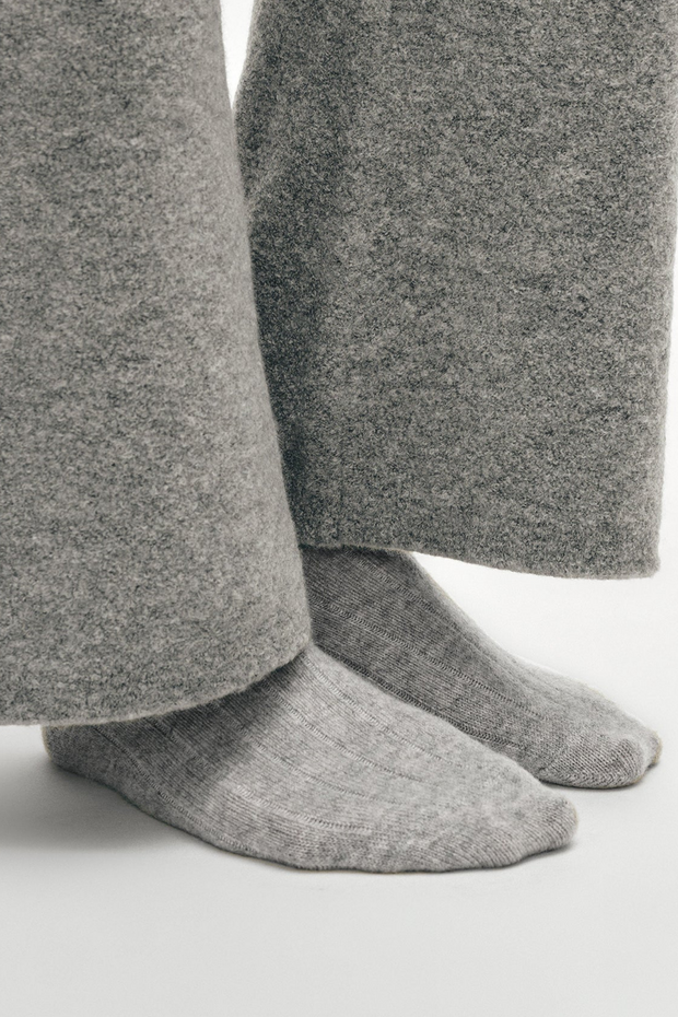 Cashmere Ribbed Sock