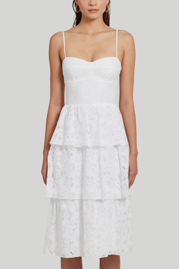 Image of Amanda Uprichard Rosalia dress in white