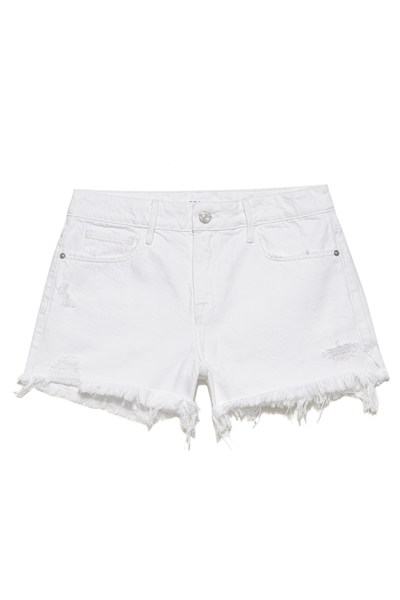 Image of frame  le grand garcon shorts in blanc rips