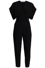 Image of IRO Caspian jumpsuit in black against a white background