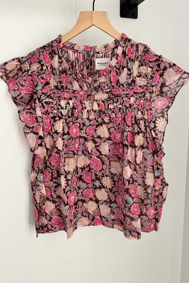 Image of Isabel Marant Etoile Layona top in faded black