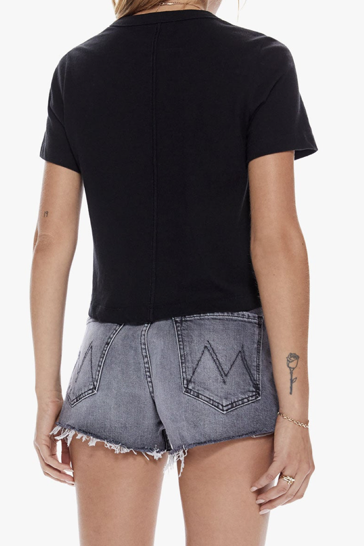 Image of model wearing Mother Tomcat kick fray short in hell yeah