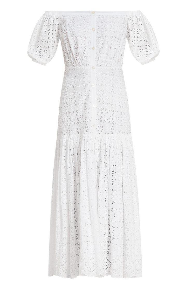 Image of veronica Beard Cali dress in white