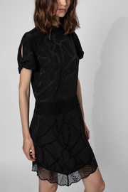 Image of model wearing Zadig & Voltaire Roberts Jac Chaines dress in black